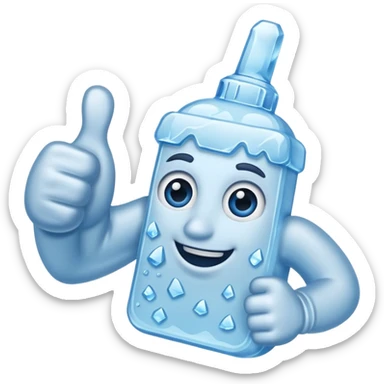 freezing thumbs up sticker