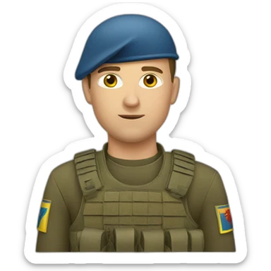 Ukrainian soldier sticker