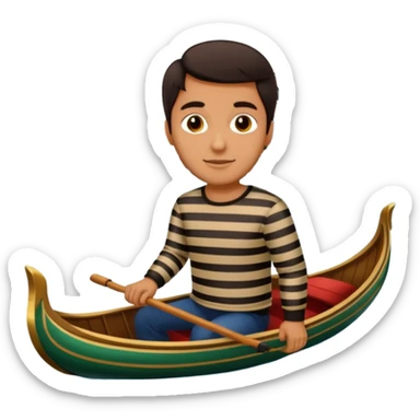 Ventian gondola with man sticker