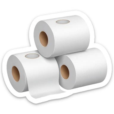 3 toilet paper sticker