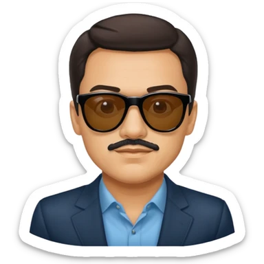 Pedro Sánchez with sunglasses, classic Telegram sticker sticker