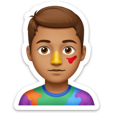 Paint on only nose, half body. sticker