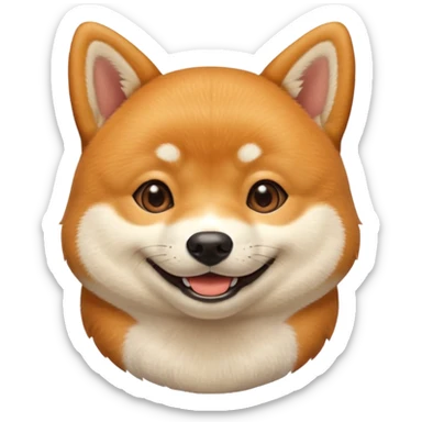 happy shiba inu sticker