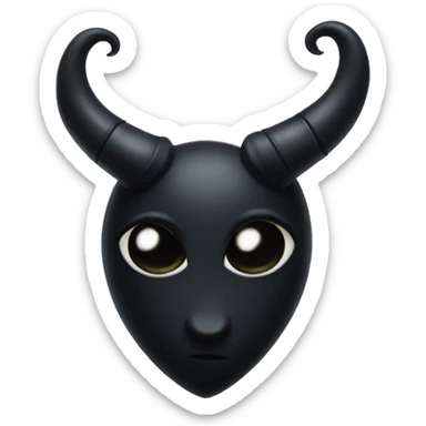 Black heart with small black horns and tail sticker