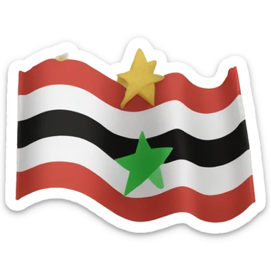 Old iraq flad with three stars sticker