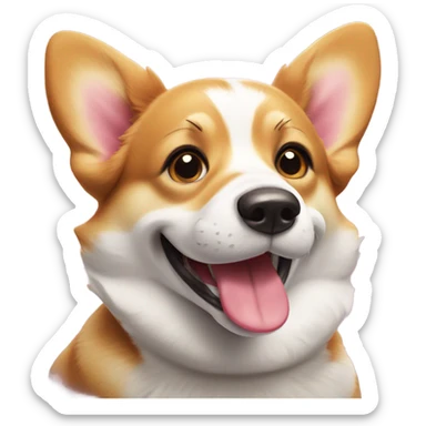 Corgi smiling  sticker