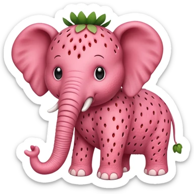 Elefante de fresa sticker