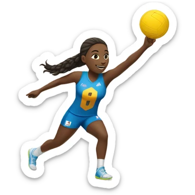 summer olympics girl playing volleyball sticker