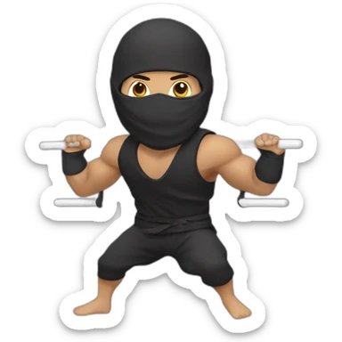 austian male Ninja Warrior athlete in action sticker