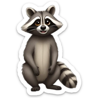Racoon love racoon sticker