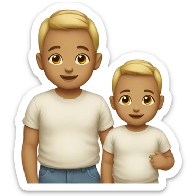 Twin baby boy sticker