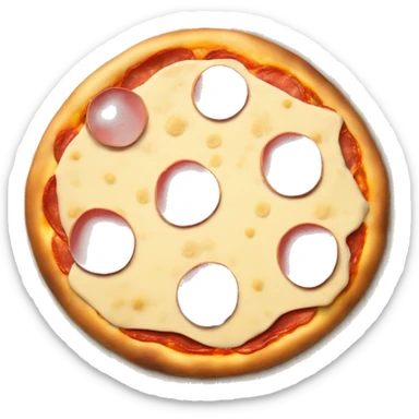 Pizza de jamón y queso tostada sticker