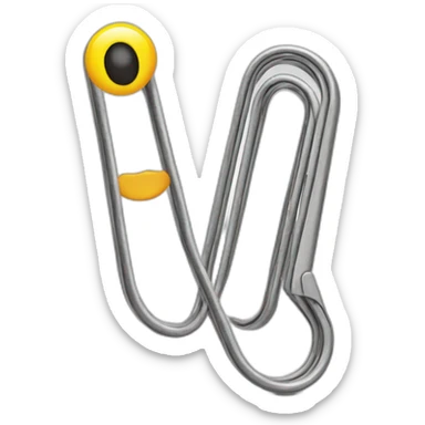 paper clip with eyes sticker