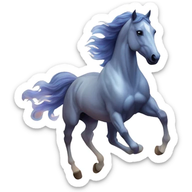 Ethereal horse galloping through constellations and nebulas sticker