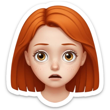 Chica asustada sticker