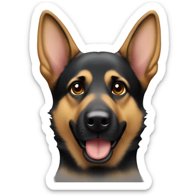 german shepherd dog with labrador ears sticker