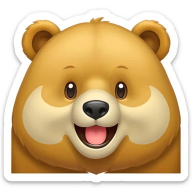 Realizamos un emoji de un oso riéndose  sticker