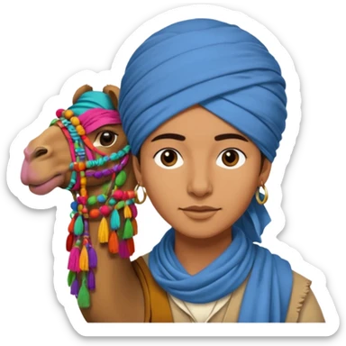 Desert Nomad Traveler with camel sticker