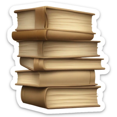 Books beige  sticker