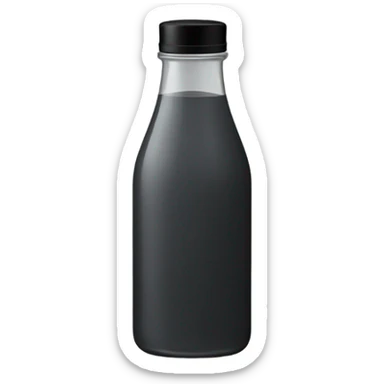 body wash in tall dark grey slight  hourglass bottle with black flip lid  sticker