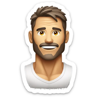 nutritionist, carnivore man ripped and glowing primal sticker