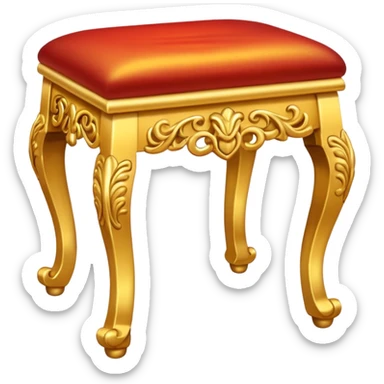 a golden stool sticker