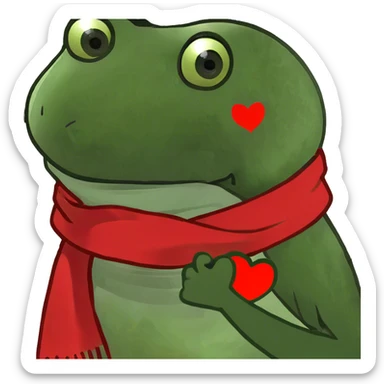 Four hearts linked sticker