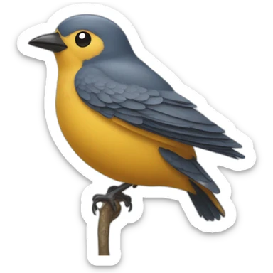 Une girage sur un oiseau sticker