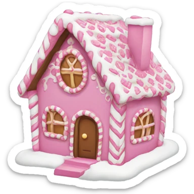 pink gingerbread house  sticker