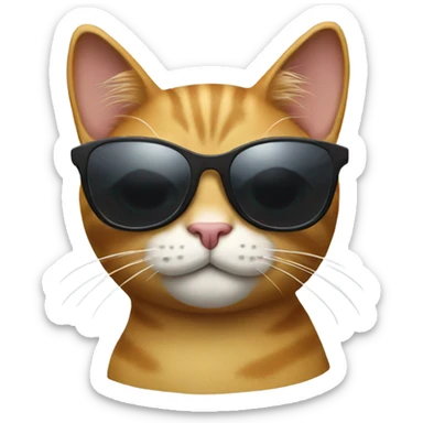 Cat with sunglasses sticker