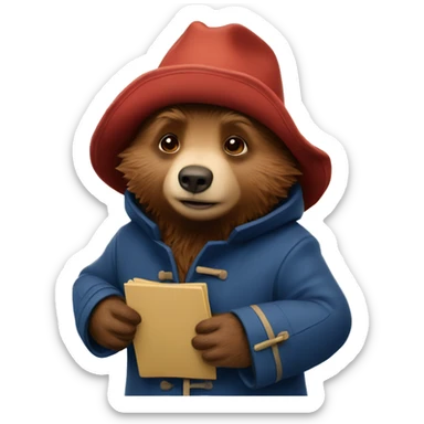 Paddington bear sticker
