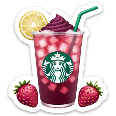 starbucks strawberry açaí lemonade refresher  sticker