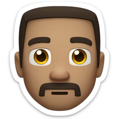 Thoughtful Steve from minecraft has put some fingers to his face and is looking thoughtfully away. sticker