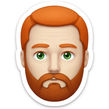 Greenish grey eyed adult man with tired look, half closed eyes. He has a very long beard hanging. Pale skin. He's serious and looks tired. Make sure his hair and beard are both dark gray. sticker
