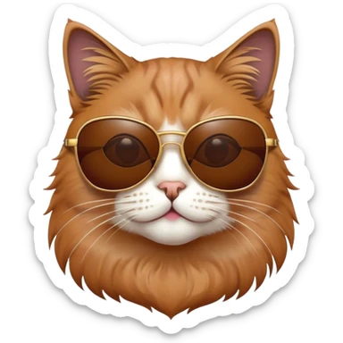 Cat with sunglasses sticker