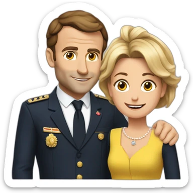 Macron qui saute Brigitte sticker