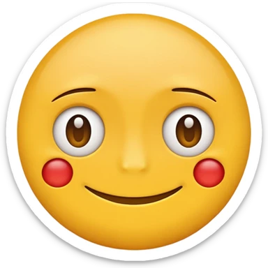 two emojis overlapping not smiling- no red cheeks- overlap by 50%  sticker