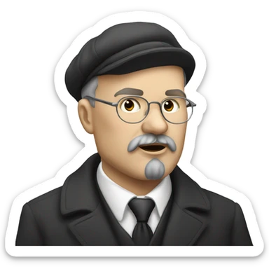 Lenin recording a podcas sticker