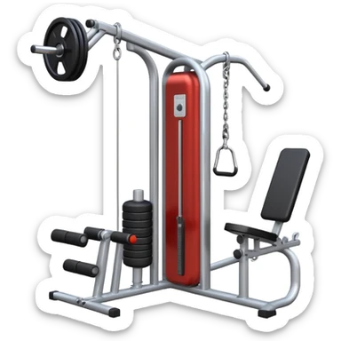 gym cables machine sticker
