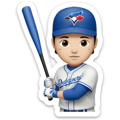 MLB TORONTO BLUE JAYS hitting Ohtani from LA Dodgers with a bat sticker