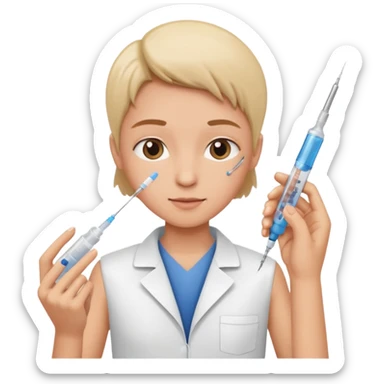 getting syringe shot sticker