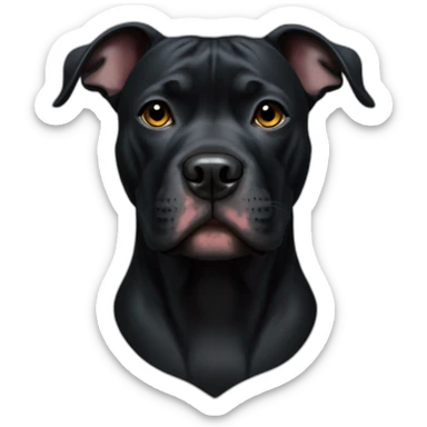 All Black Pitbull sticker