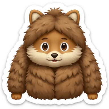 furry clothes sticker