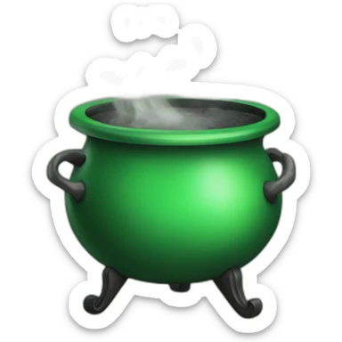 cauldron with smoke green sticker