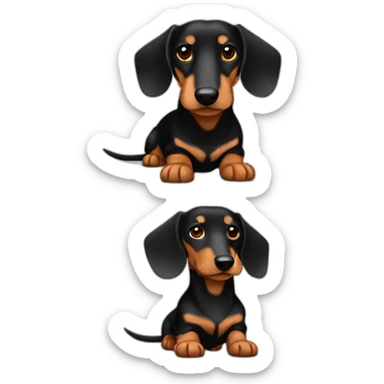 black and tan wire haired dachshund sticker