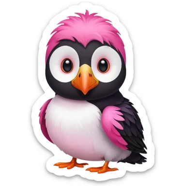 pink puffin 😤😤 sticker