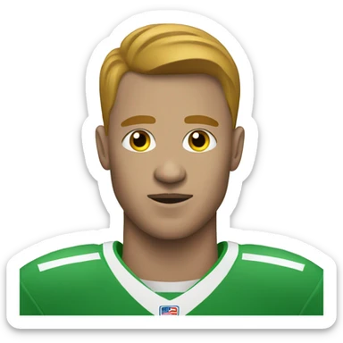 football player missing a goal sticker