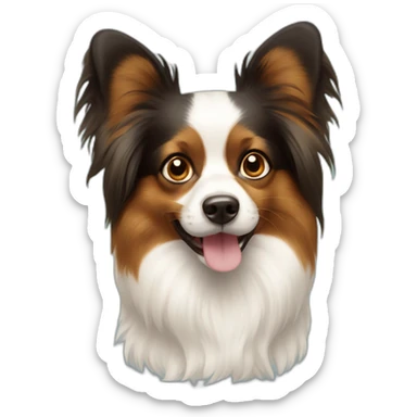 papillon dog fair sticker