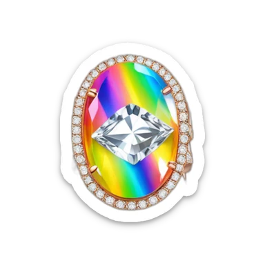 Jonathan Toews as rainbow diamond ring sticker
