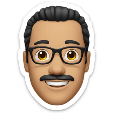 black slicked back hair wig wig only sticker